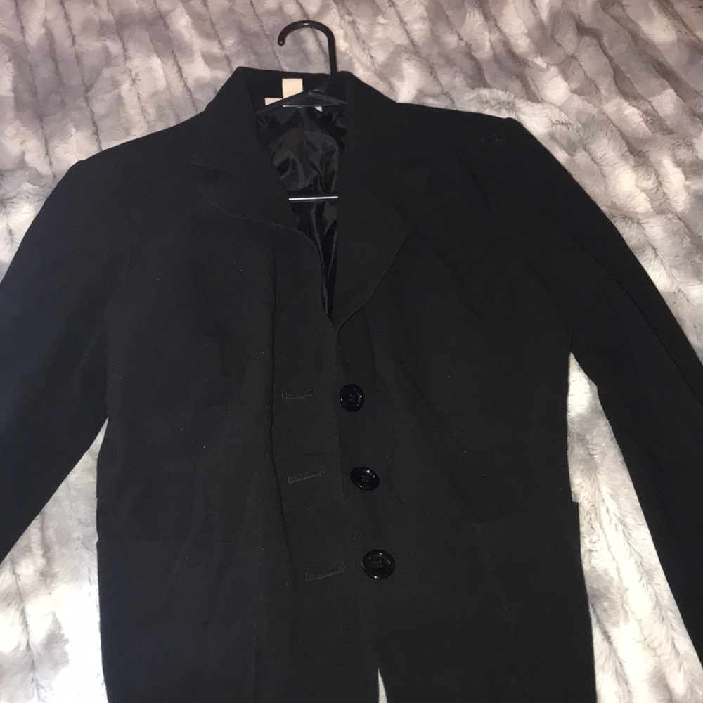 A comfortable black blazer